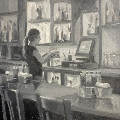 Stocking up study Blk/Wht